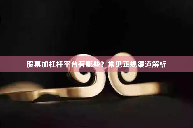 股票加杠杆平台有哪些？常见正规渠道解析